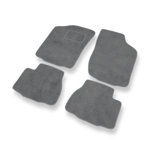 Alfombrillas de Velour adecuadas para Nissan Micra II Hatchback (1992-2003) - alfombras para coche - Premium color gris