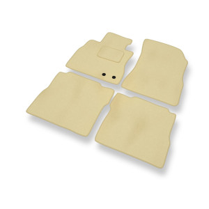 Alfombrillas de Velour adecuadas para Nissan Note E12 Hatchback (2013-2016) - alfombras para coche - Premium color beige