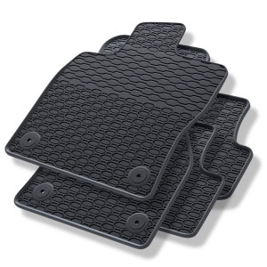 Alfombrillas de goma adecuadas para Volkswagen T-Roc I SUV (2017-2025) - alfombras para coche - negro - 4 unidades