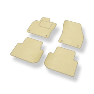 Alfombrillas de Velour adecuadas para Volkswagen Tiguan II SUV (2015-2024) - alfombras para coche - Premium color beige
