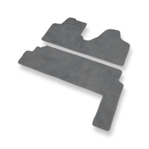 Alfombrillas de Velour adecuadas para Toyota ProAce I Furgoneta (2013-2016) - alfombras para coche - Premium color gris