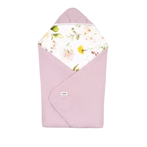 Travel Swaddle Blanket Pink Flower — Arrullo para sillita