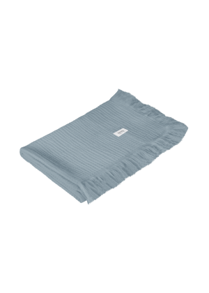 Muslin Blanket Stone Blue — Manta para bebé