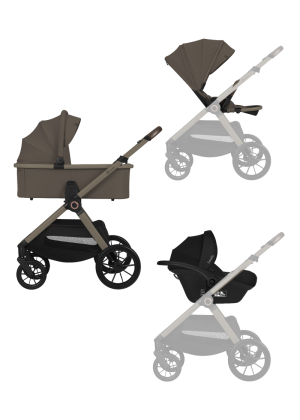 Layla 3en1 Beige Taupe — cochecito multifuncional