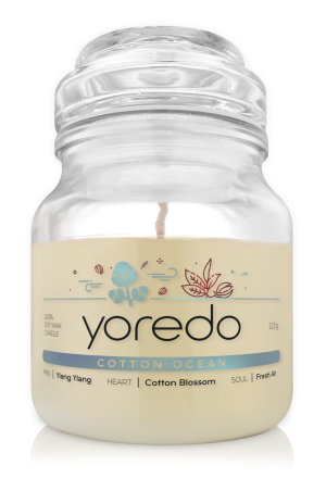 Yoredo Cotton Ocean świeca sojowa zapachowa 113g