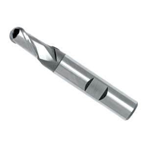 Frez trzpieniowy 2-ostrzowy z czołem kulistym z płaską NFPg - DIN 327 DKR 12 mm