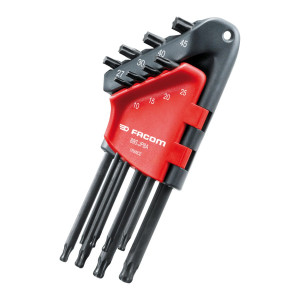 Zestaw 8 kluczy trzpieniowych długich Torx 15-45 mm