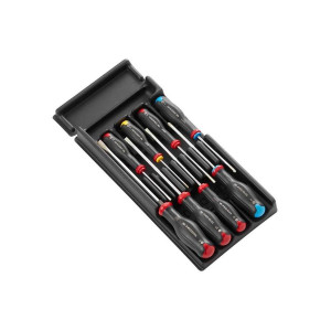 Moduł z 8 wkrętakami Protwist® do śrub z rowkiem i śrub krzyżakowych Phillips i Pozidriv, 3,5 - 8 mm, PH0 i PZ1 - PZ2 MOD.AT7 Facom