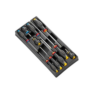 Moduł z 10 wkrętakami Protwist® do śrub krzyżakowych Phillips i Pozidriv, PH0 - PH3 i PZ1 - PZ2 MOD.AT5 Facom