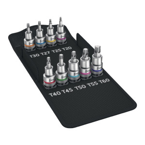 Zestaw 9 kluczy nasadowych 1/2" TORX TX20 do TX60, 8767 C TORX® HF 1 Wera