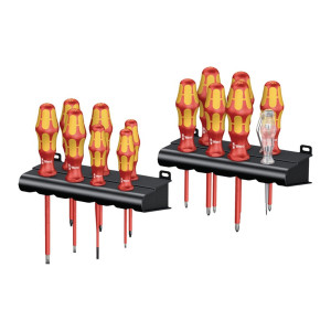 Zestaw 16 wkrętaków izolowanych VDE płaskich, PH, PZD, TORX