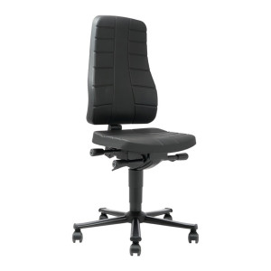 Krzesło robocze obrotowe Highline kółka pianka integralna czarna 450-600 mm