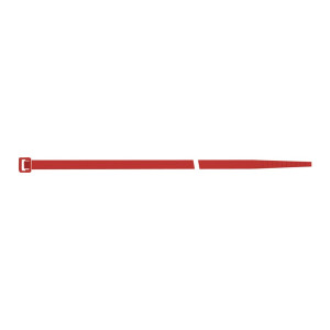 Opaska zaciskowa kabli dł. 280 mm, szerokość 4,5 mm poliamid czerwony
