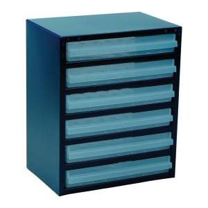 Magazynek na drobne cz. z blachy stal. 6 szuflad szer.357 x gł.255 x wys.435mm