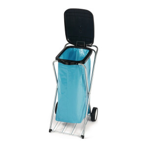 Kosz na śmieci 780x350x370mm 20-130 l 1-częściowy, z kółkami i podstawą z siatki
