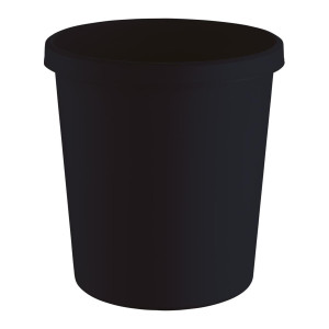 Kosz na śmieci 18 l 331xØ315 mm z czarną plastikową krawędzią z uchwytem HELIT