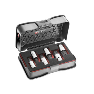 Zestaw 8 nasadek trzpieniowych do śrub uszkodzonych w skrzynce 1/2" ogv grip 10 - 19 mm STM.J6MGRPPB FACOM
