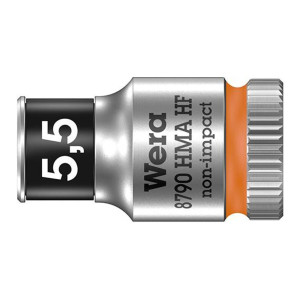 Wymienna końcówka klucza nasadowego Zyklop 1/4" 5,5x23 mm z funkcją przytrzymywania, 6-kątna, 8790 HMA Wera