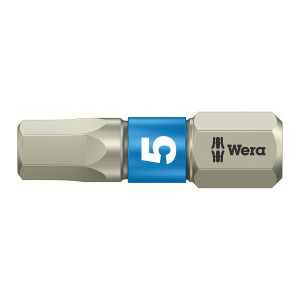 Bit nierdzewny 1/4" 3840/1 TS do wkrętów z gniazdem sześciokątnym, 5x25 mm Wera