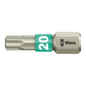 Bit 1/4" do śrub z gniazdem TORX® ze stali nierdzewnej nr 3867/1 TS 20x25 mm Wera