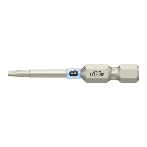 Bit ciągliwo-twardy 1/4" do śrub z gniazdem TORX®, z funkcją przytrzymywania nr 867/4 T8x50 mm Wera