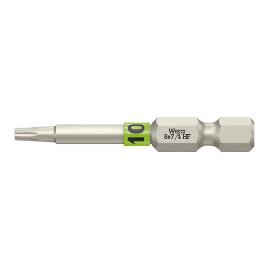 Bit ciągliwo-twardy 1/4" do śrub z gniazdem TORX®, z funkcją przytrzymywania nr 867/4 T10x50 mm Wera