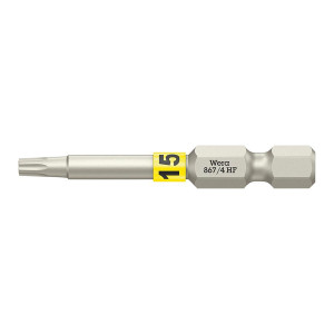 Bit ciągliwo-twardy 1/4" do śrub z gniazdem TORX®, z funkcją przytrzymywania nr 867/4 T15x50 mm Wera