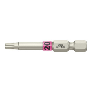 Bit ciągliwo-twardy 1/4" do śrub z gniazdem TORX®, z funkcją przytrzymywania nr 867/4 T20x50 mm Wera
