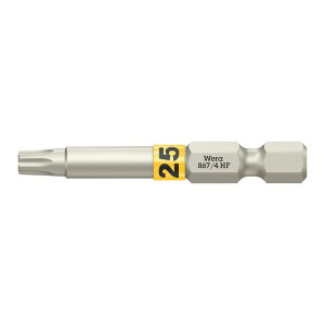 Bit ciągliwo-twardy 1/4" do śrub z gniazdem TORX®, z funkcją przytrzymywania nr 867/4 T25x50 mm Wera