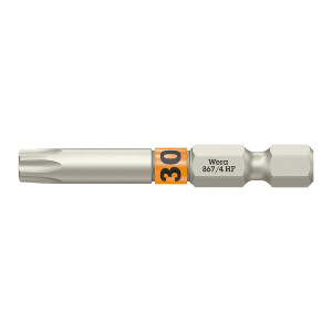 Bit ciągliwo-twardy 1/4" do śrub z gniazdem TORX®, z funkcją przytrzymywania nr 867/4 T30x50 mm Wera