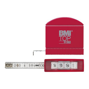 Miarka kieszonkowa z okienkiem 3 m x 13 mm, biała BMI