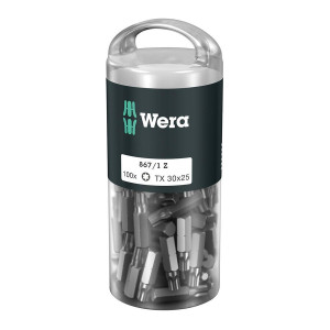 Bit 1/4" do śrub z gniazdem TORX® nr 867/1 Z DIY 100, 30x25 mm, opakowanie 100 szt. Wera