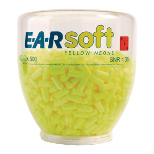 Dozownik z zatyczkami do uszu Soft Yellow Neons