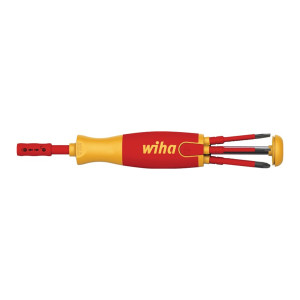 Wkrętak VDE uchwyt do bitów 1/4" z magazynkiem bitów PH i PZ slimVario 38611 Wiha