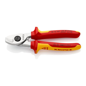 Nożyce do kabli 165 mm chromowane uchwyty izolowane VDE
