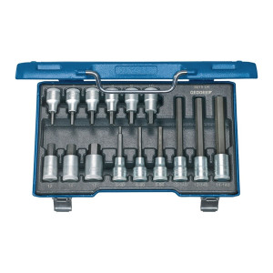 Zestaw 15 kluczy nasadowych 1/2" trzpieniowych 5-17 mm