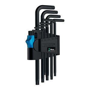 Zestaw 9 kluczy trzpieniowych TORX TX8-TX40, 967/9 TX HF 1 Wera
