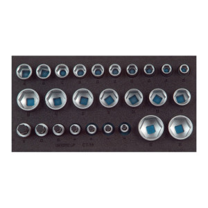 Moduł narzędzi w piance, klucze nasadowe 1/2" 1500 CT1-19