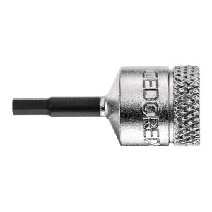 Klucz nasadowy trzpieniowy 1/4" z końcówką 6-kątną, 4 mm