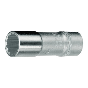 Klucz nasadowy 1/2" długi, 12-kątny 12 mm