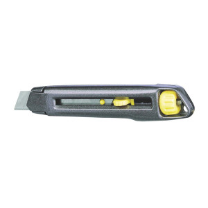 Nóż z ostrzem łamanym 18 mm metalowy korpus Interlock