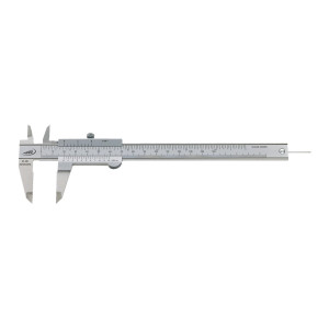 Suwmiarka 150 mm ze śrubą ustalającą i okrągłym głębokościomierzem, 0,05 mm