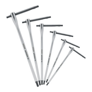 Zestaw 6 kluczy typu T z przesuwną rękojeścią 2,5-8 mm