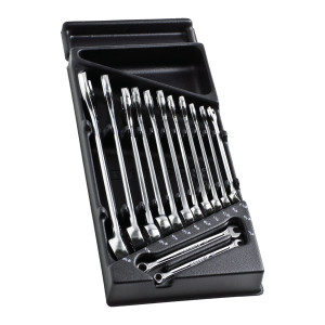 Moduł 13 kluczy oczkowo-płaskich calowych 1/4"-15/16"