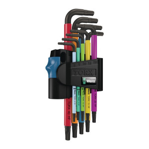 Zestaw 9 kluczy trzpieniowych 967 SL Torx T8-T40 z kodem kolorystycznym