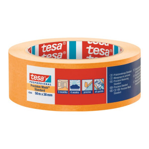 Taśma maskująca 4344 standard gładki jasnobeżowy 50 m, szerokość 38 mm