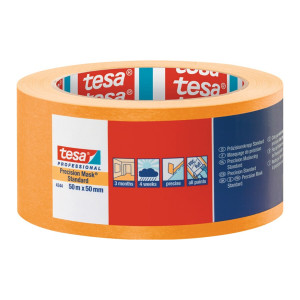 Taśma maskująca 4344 standard gładki jasnobeżowy 50 m, szerokość 50 mm
