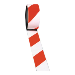 Taśma do oznakowania podłogi Easy Tape PCW kolor czerwony/biały szer. 50mm
