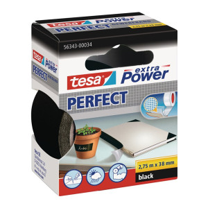 Taśma z tkaniny z folią extra Power 56343 czarny dł. 2,75 m