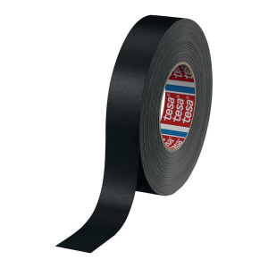 Taśma z tkaniny z folią tesaband Premium 4651 czarny dł. 50 m szer.30mm